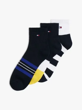 Stripe Mix Quarter-Top Sokker 3-pak