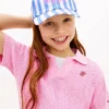Stripet baseballcap for barn