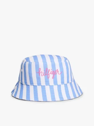 Stripet bøttehatt for barn