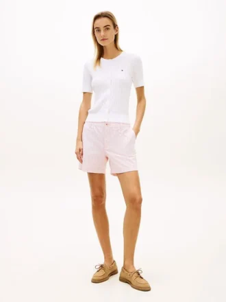 Stripet chino-shorts