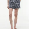 Stripet chino-shorts