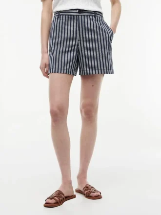 Stripet chino-shorts