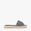 Stripet espadrille-sandale i kanvas