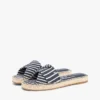 Stripet espadrille-sandale i kanvas