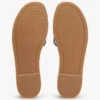 Stripet espadrille-sandale i kanvas