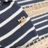 Stripet espadrille-sandale i kanvas