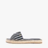 Stripet espadrille-sandale i kanvas