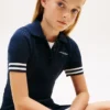 Stripet polo-kjole for barn