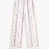 Stripet poplin-bukser