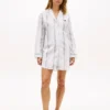 Stripet poplin-nattkjole