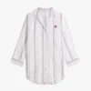 Stripet poplin-nattkjole