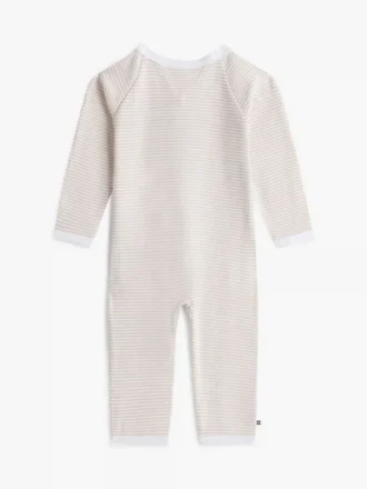 Stripet ribbet body-overall for babies