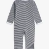 Stripet ribbet body-overall for babies