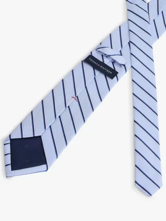 Stripet slips i lin-silkeblanding