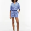 Stripete poplin-shorts