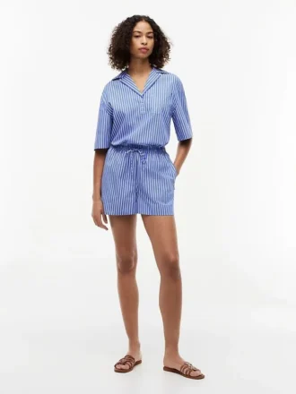 Stripete poplin-shorts
