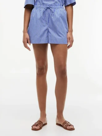 Stripete poplin-shorts