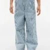 Stripete pull-on-Jeans med vid benvidde for barn