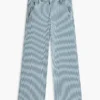 Stripete pull-on-Jeans med vid benvidde for barn