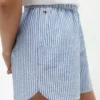 Stripete seersucker-shorts for barn