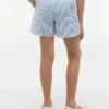 Stripete seersucker-shorts for barn