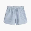 Stripete seersucker-shorts for barn