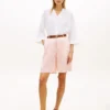 Stripete voile-bermudashorts