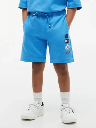 Sun & Wave Logo-sweatshorts for barn