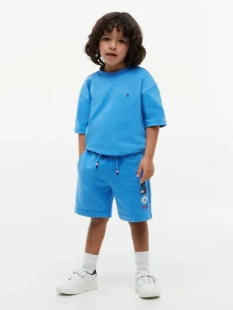 Sun & Wave Logo-sweatshorts for barn