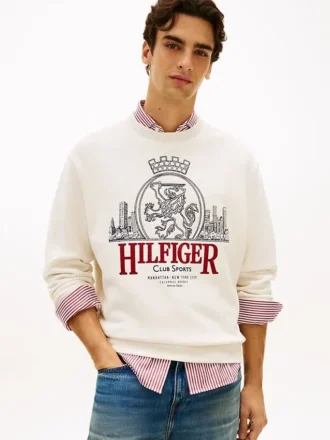 Sweatshirt med brodert Crest-logo