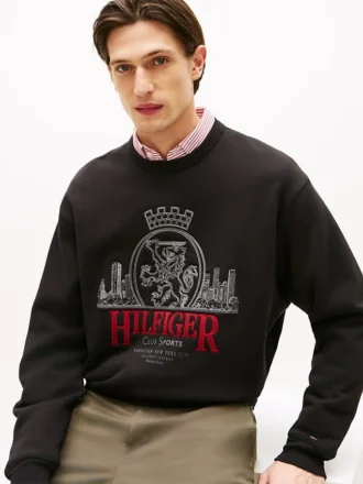 Sweatshirt med brodert Crest-logo
