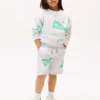 Sweatshorts med blandet logo over hele for barn