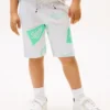 Sweatshorts med blandet logo over hele for barn