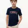 T-skjorte med blomstermønster og Tommy-logo for barn