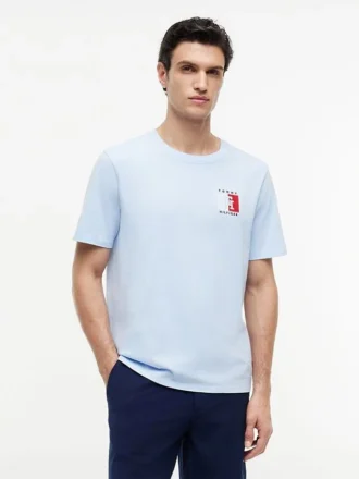 T-skjorte med fargeblokker og monogramlogo