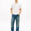 T-skjorte med flagglogo i jacquard over hele