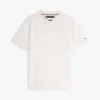 T-skjorte med flagglogo i jacquard over hele