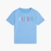 T-skjorte med paljetter og Hilfiger-logo for barn