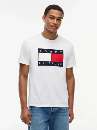 T-skjorte med stort flagglogo