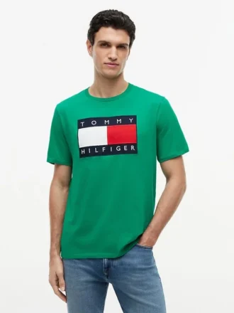 T-skjorte med stort flagglogo