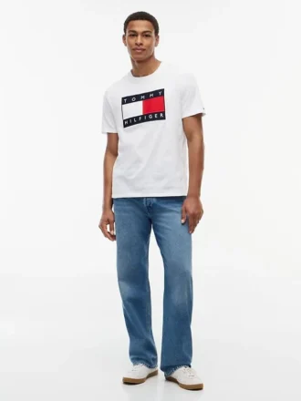 T-skjorte med stort flagglogo