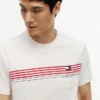 T-skjorte med stripe på brystet