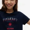 T-skjorte med Tommy-logo og rhinestones for barn