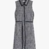 TH Grid Print Crepe skjortekjole med belte