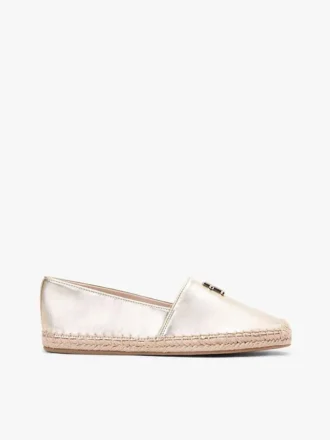 TH Monogram Metallic Leather Espadrille