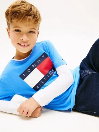 Tommy Flag Logo T-skjorte for barn