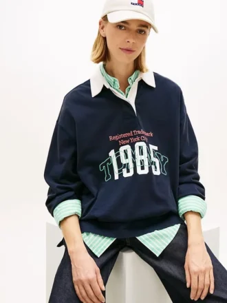 Tommy Jeans 1985 Logo Oversized Rugby