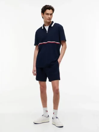 Tommy Jeans avslappet polo med kvart glidelås