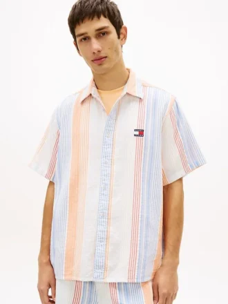 Tommy Jeans avslappet stripete dobby-skjorte