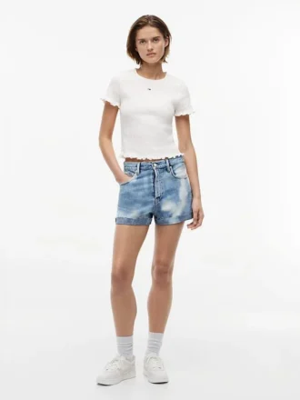 Tommy Jeans denimshorts med mansjetter